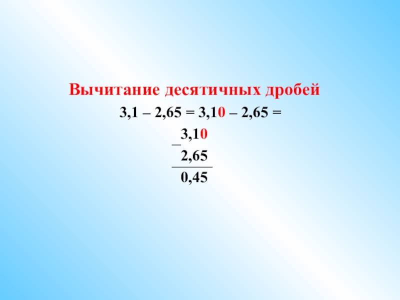 Презентация вычитание десятичных дробей. Вычитание десятичных дробей 5 класс. Вычитание десятичных дробей 5. Как вычитаются десятичные дроби. Упростить десятичную дробь 5 класс.