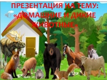 Презентация для дошкольников Дикие и домашние животные