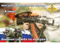 Презентация по основам бехзопасности жизнедеятельности на тему Военная служба по контракту(11 класс)