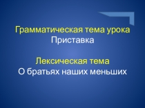Презентация по русскому языку на тему Приставка (5 класс)
