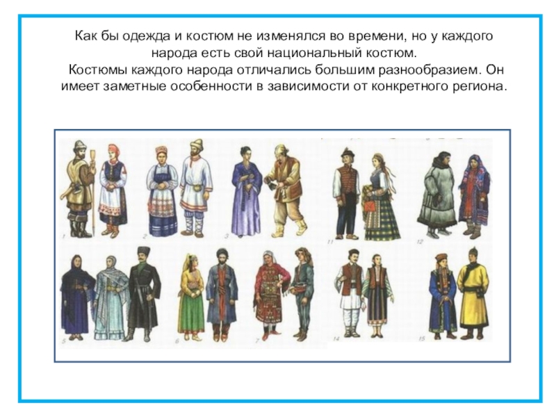 У каждого народа. Одежда каждого народа. Национальный костюм каждого народа. Каждая нация в костюме. У каждого народа есть свои.