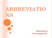 Abbreviations