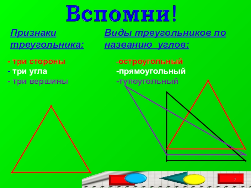 Виды углов и треугольников 4 класс презентация