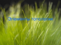 Презентация по математике на тему Элементы топологии