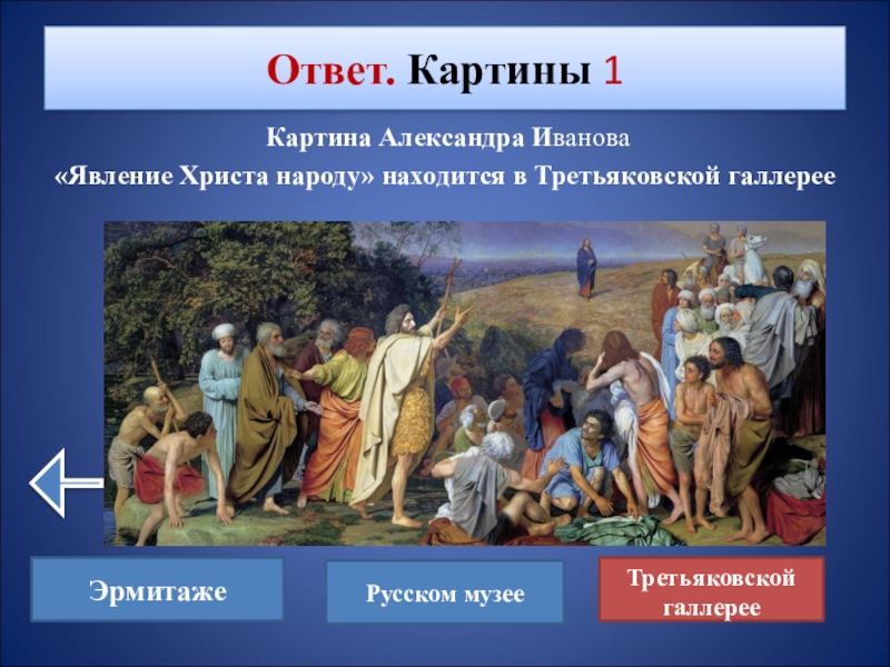 Автор картины явление христа народу вид искусства жанр стиль