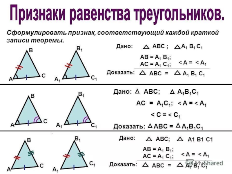 Повторение темы треугольники 7 класс презентация