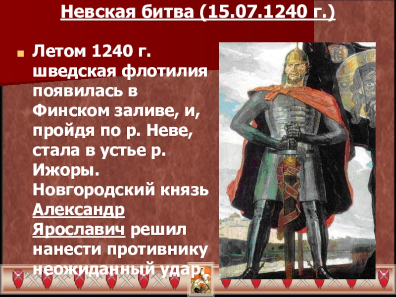 Победа над шведскими захватчиками презентация 4 класс 21 век