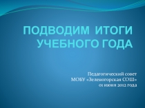 Сценарий и презентация итогового педсовета