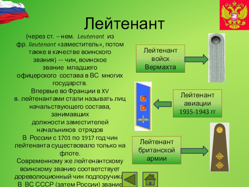 Презентация на тему военные звания