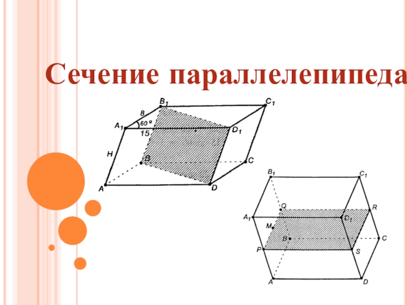 Виды сечений параллелепипеда