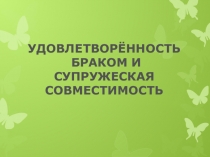 Презентация Удовлетворенность браком и супружеская совместимость