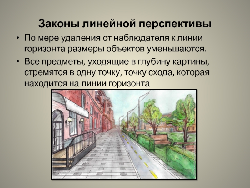 Рисунок точка схода 6 класс