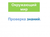 Презентация по окружающему миру на тему:Закрепление знаний (1 класс)