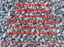 Презентация для младшей группе Камни