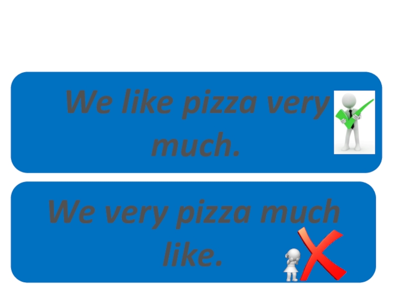 We like pizza very much.We very pizza much like.