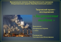 Проект- исследование Загрязнение воздуха