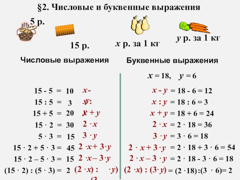 Числовые и буквенные выражения 2 класс повторение презентация