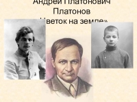 Презентация к уроку цветок на земле платонов