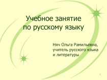 Презентация к уроку русского языка по теме
