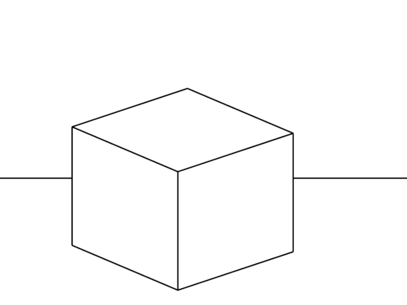 Параллелепипед в перспективе как нарисовать