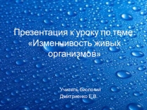 Генетика, 10 класс. К уроку : Формы изменчивости