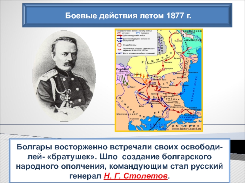 Кто командовал ополчением. Болгарское ополчение 1877 генерал Столетов.