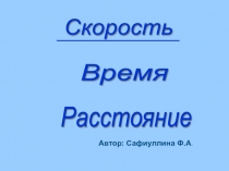 Математика, презентация Решение задач на скорость