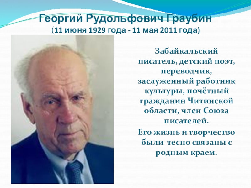 Презентация георгий граубин