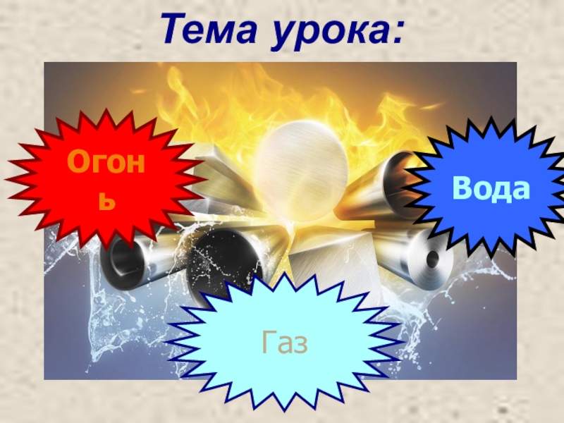 Тема огонь вода и газ