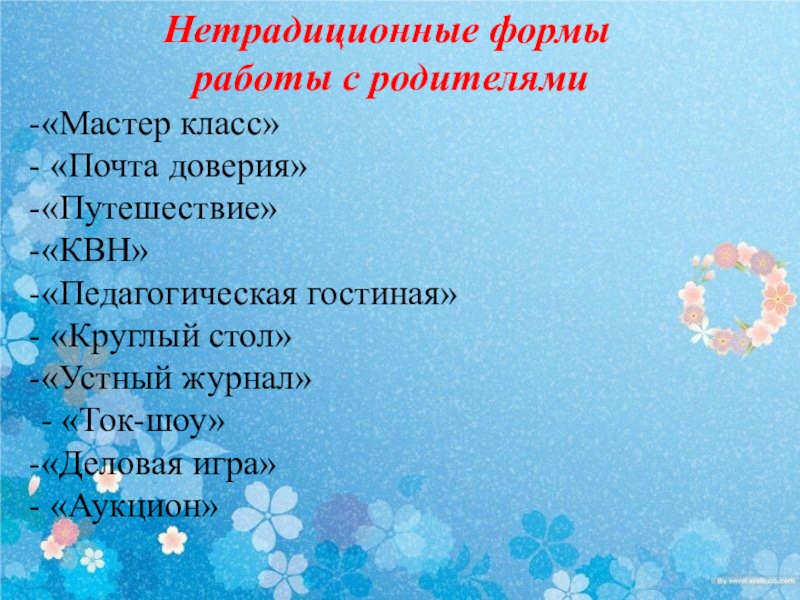 Нетрадиционные формы