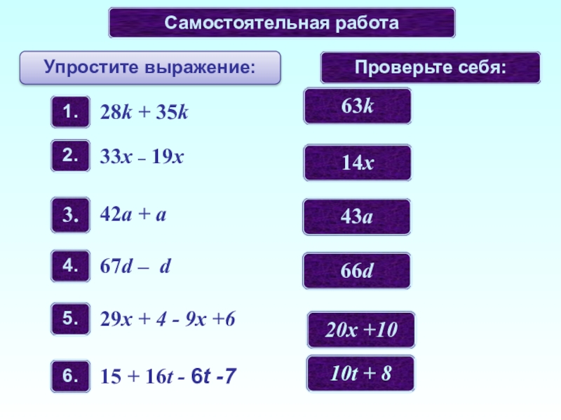 Упростите выражение 1 16 3 4. Упростить выражение самостоятельная работа. Упрощение выражений 5 класс. Упрощение выражений 5 класс примеры. Упростить выражение 5 класс примеры.