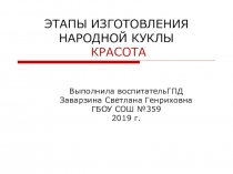 Изготовление народной куклы Красота