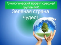 Презентация проекта по экологическому воспитанию дошкольников Зеленая страна чудес