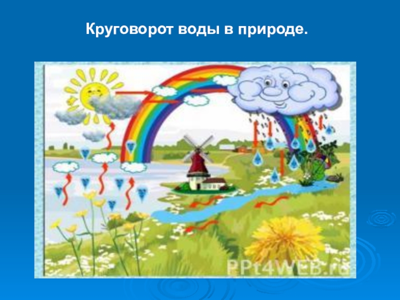 Картинка круговорот воды в природе для дошкольников в картинках