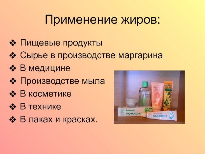 Жиры 9 класс презентация