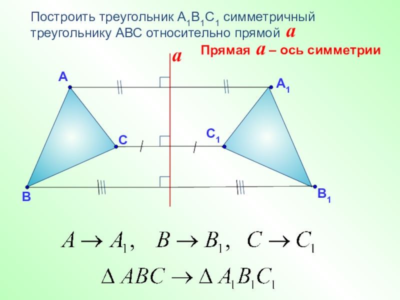 Треугольник симметричный треугольнику abc