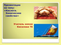 Презентация по химии на тему Химические войства кислот (8 класс)