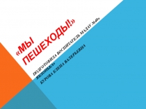 Призентация по ПДД Мы пешеходы! (2 младшая группа)