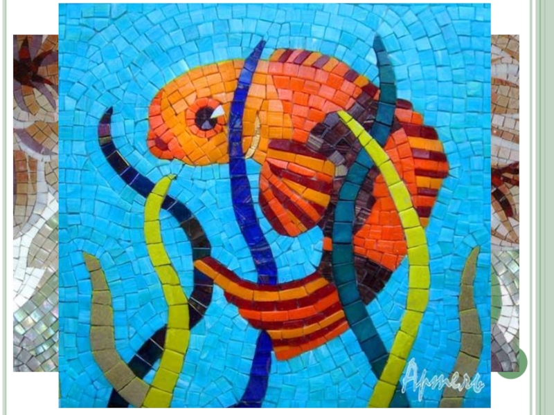 Мозаика 5 класс изо. Мозаика декоративно прикладное искусство. Рисование мозаики. Рыбка из мозаики. Мозаика по изо.