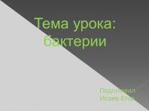 Презентация по окружающему миру на тему Бактерии (3 класс)