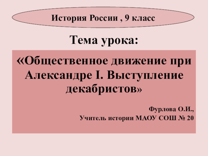 Презентация общественное движение при александре 2 и политика правительства 9 класс торкунов фгос