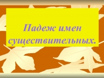 Презентация по русскому языку на тему Падежи имен существительных (3 класс)