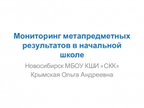 Мониторинг метопредметных результатов