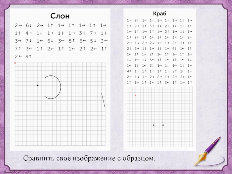 Графический диктант без рисунка 1 класс