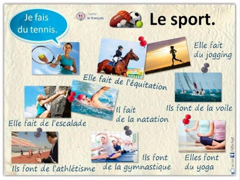 De la sport. Спорт на французском языке. Хобби на французском языке. Хобби на французском лексика. Тема спорт на французском языке.