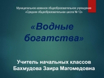 Презентация к уроку Окружающий мир по теме Водные богатства нашего края (республика Дагестан)