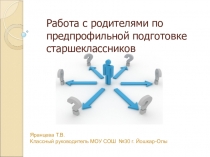 Презентация Работа с родителями учащихся старшей школы