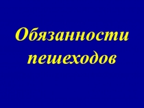Организация дорожного движения, обязанности пешеходов и пассажиров