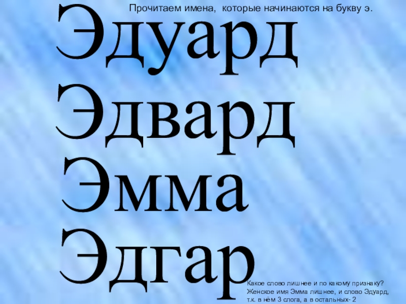 1 класс школа россии русский язык презентация слова с буквой э