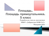 Презентация по математике Площадь. Площадь прямоугольника (5 класс)